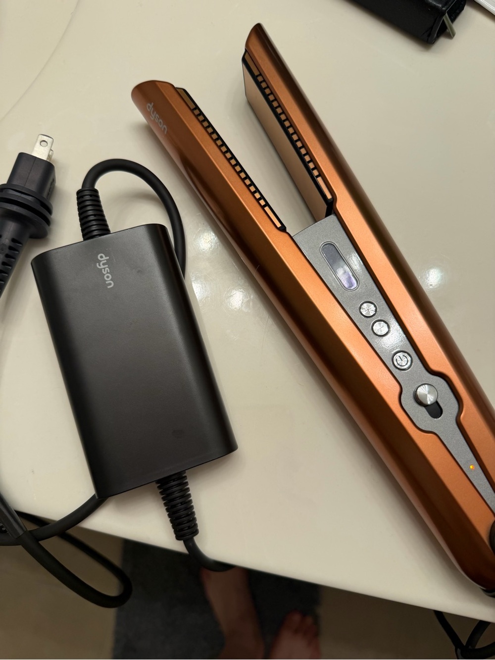 Dyson Copper and Black Hair Straightener with Charger